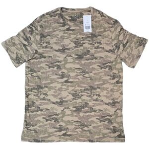 True Craft Men's Camouflage T Shirt Size L Short Sleeve Crew Neck Casual Top (C)